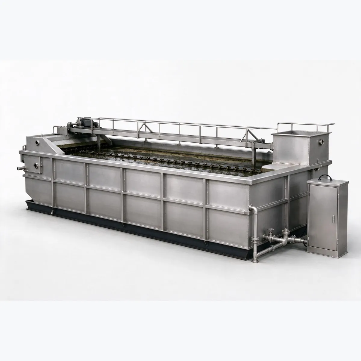 Representative dissolved air flotation system for custom wastewater treatment equipment